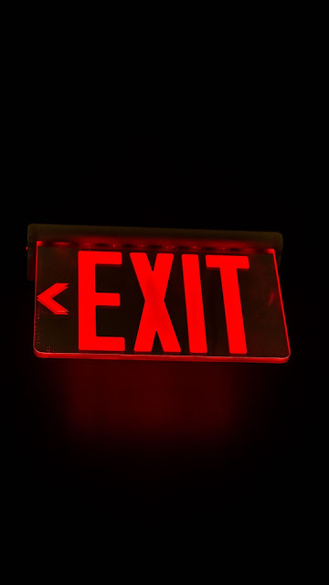 Neon Exit Sign wallpaper, inscription, red
