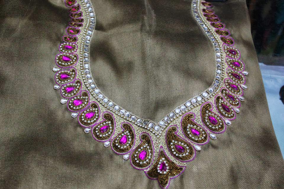 Lakshmi Boutique Hand Embroidery Blouse Back neck