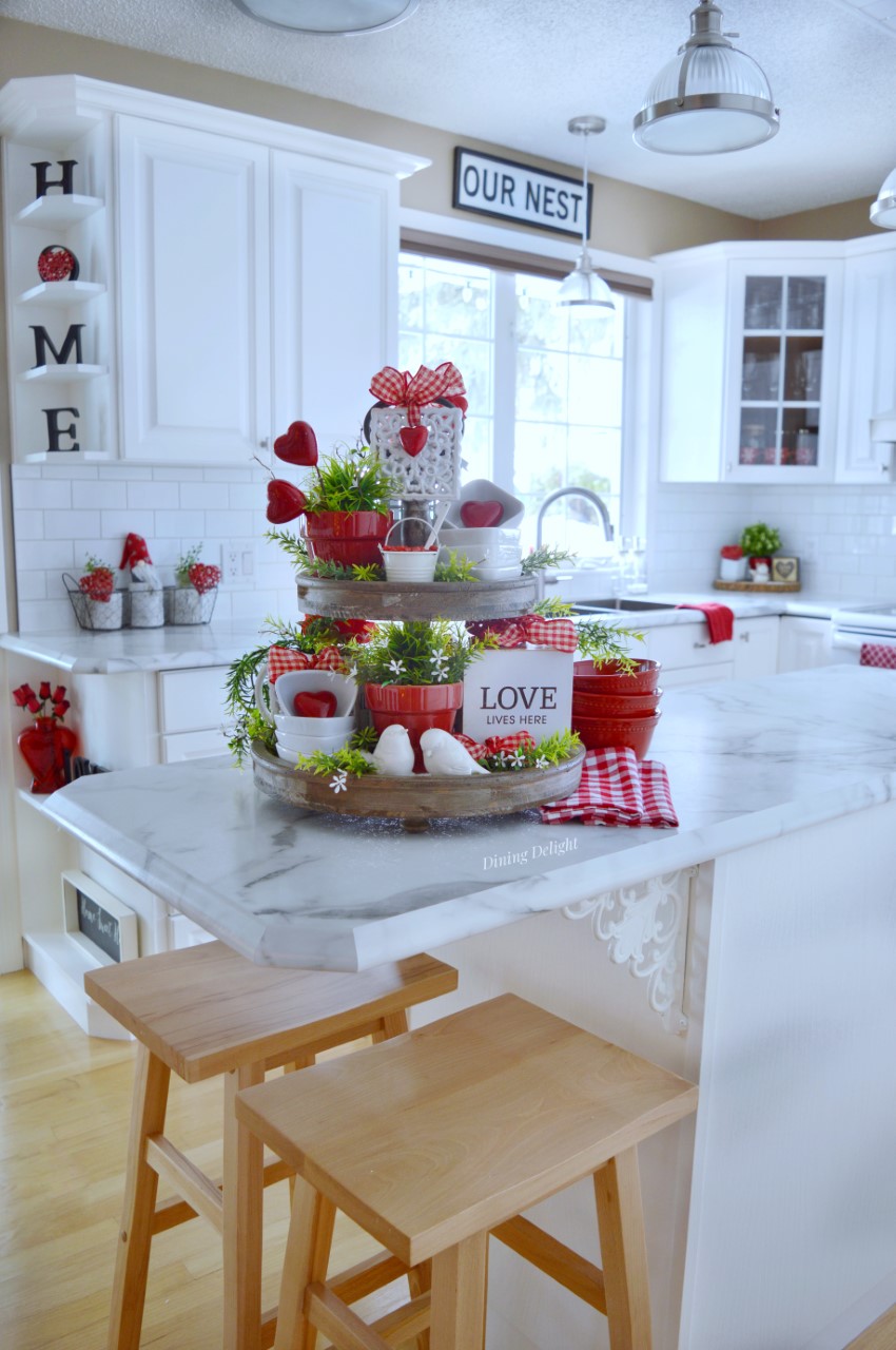 Dining Delight Valentine Tiered Tray Decor