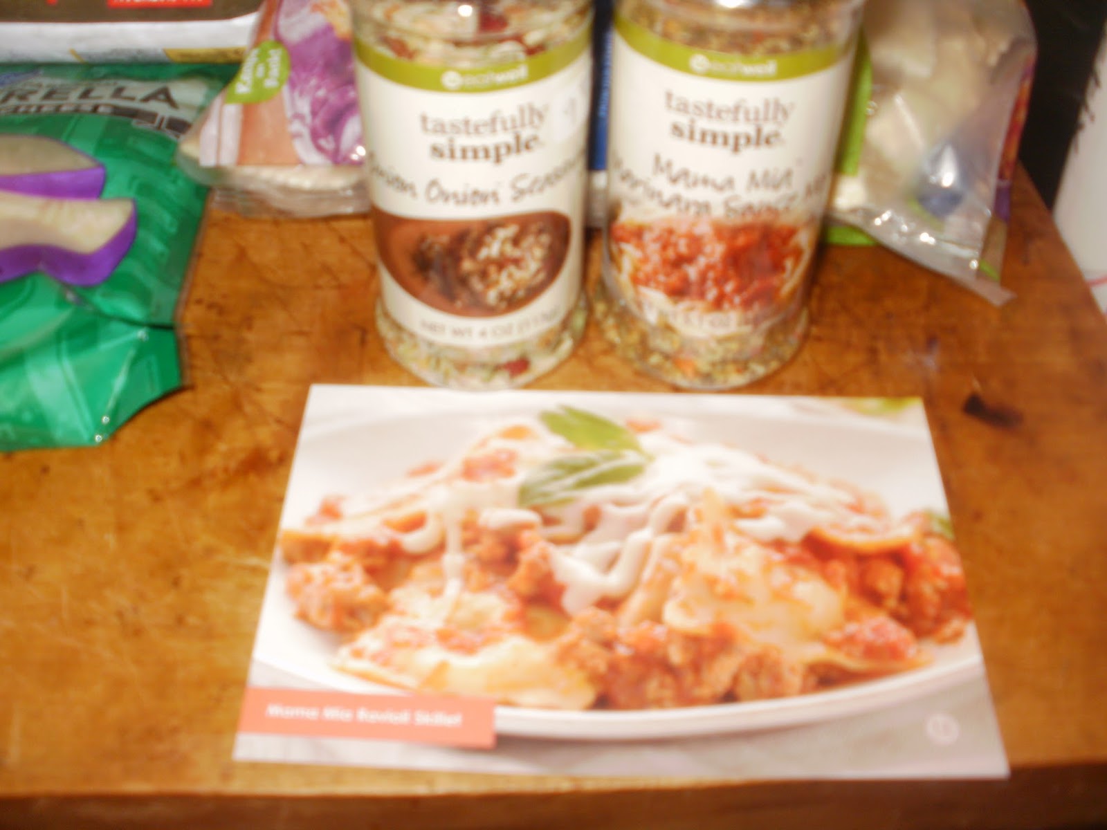 Marcy's Tastefully Simple Recipes Mama Mia Ravioli Skillet