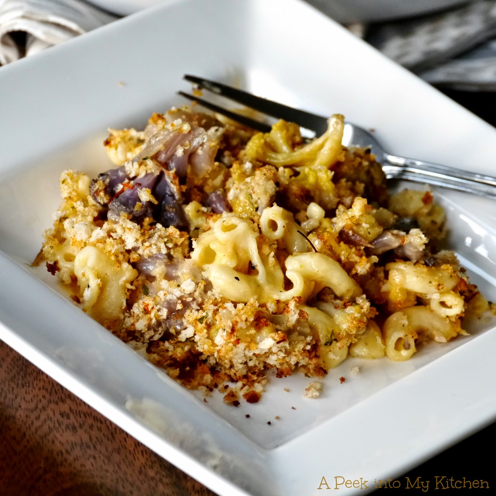 A Peek into My Kitchen Macaroni and Cheese with Tricolor Cauliflower