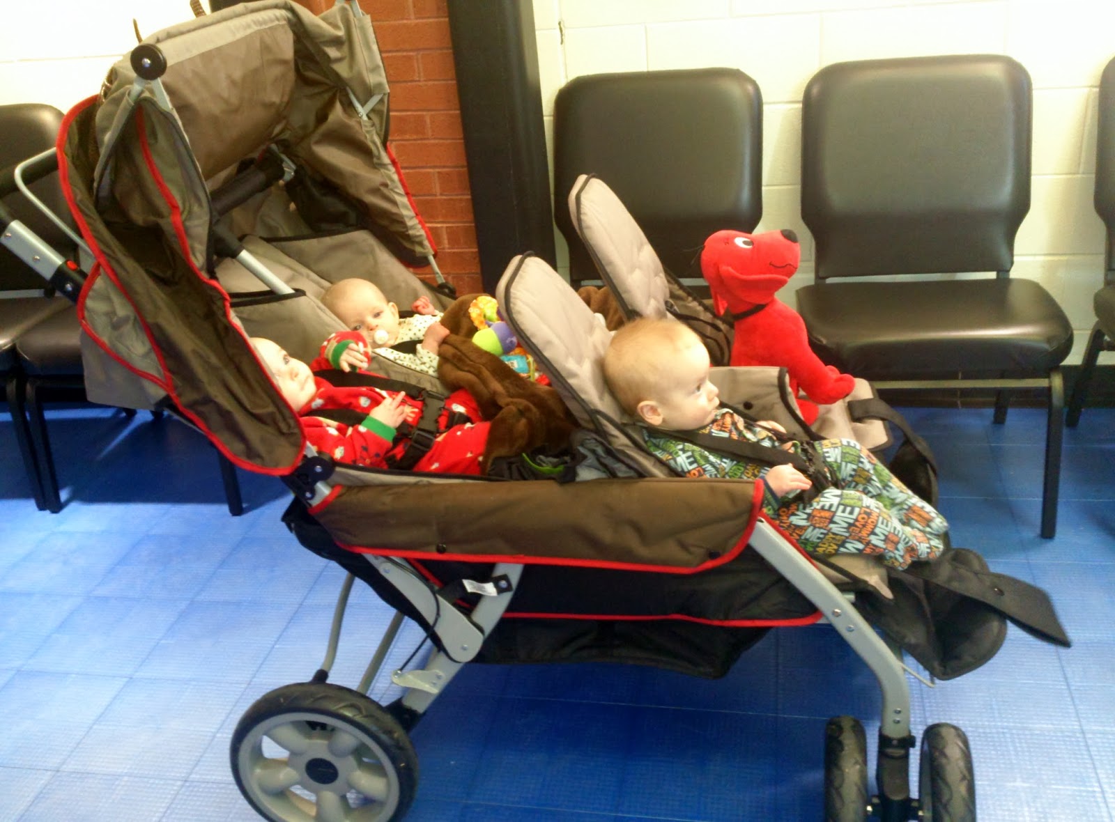 Triplets + Toddler Quad Stroller vs. Mom