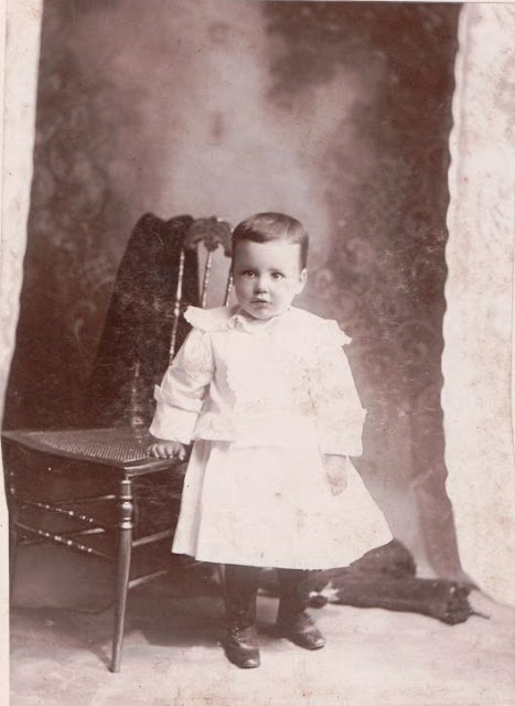 Unidentified child in photo album of Mary Frances Jollett Davis