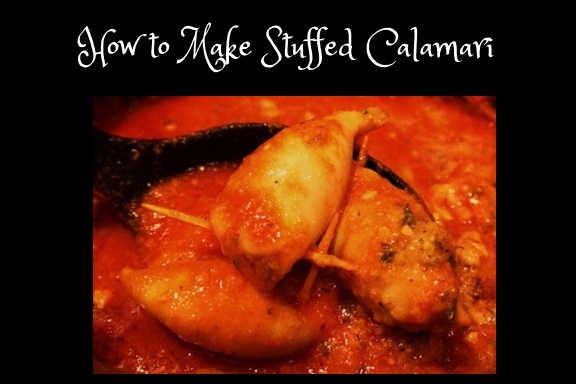 this is how to make Italian style stuffed calamari in tomato sauce to go over pasta