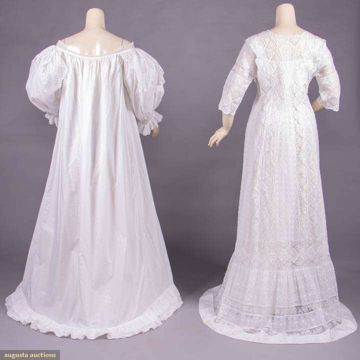 Платье на ней было совершенно неопределенное похожее. Капот одежда женская 19 века. Капот одежда женская. Батистовый капот одежда. Белый капот одежда.