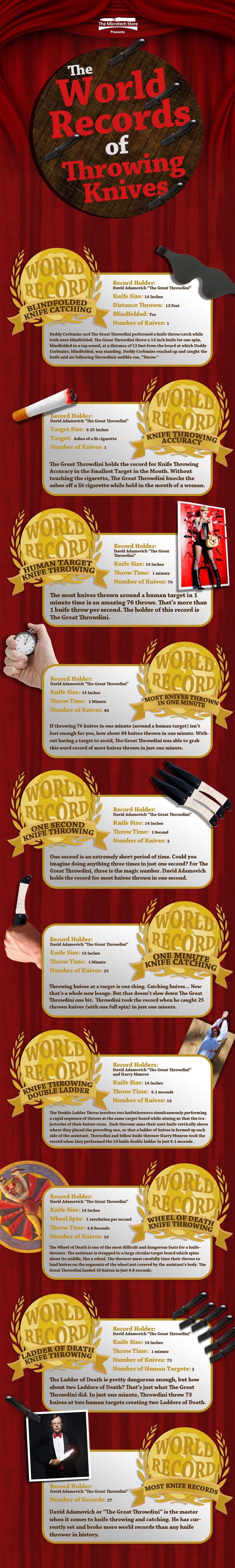 The World Records of Throwing Knives infographic Visualistan