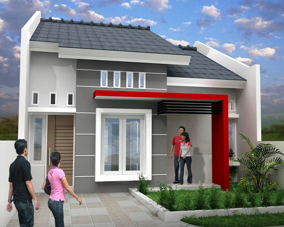 Desain rumah minimalis modern 1 lantai type 45