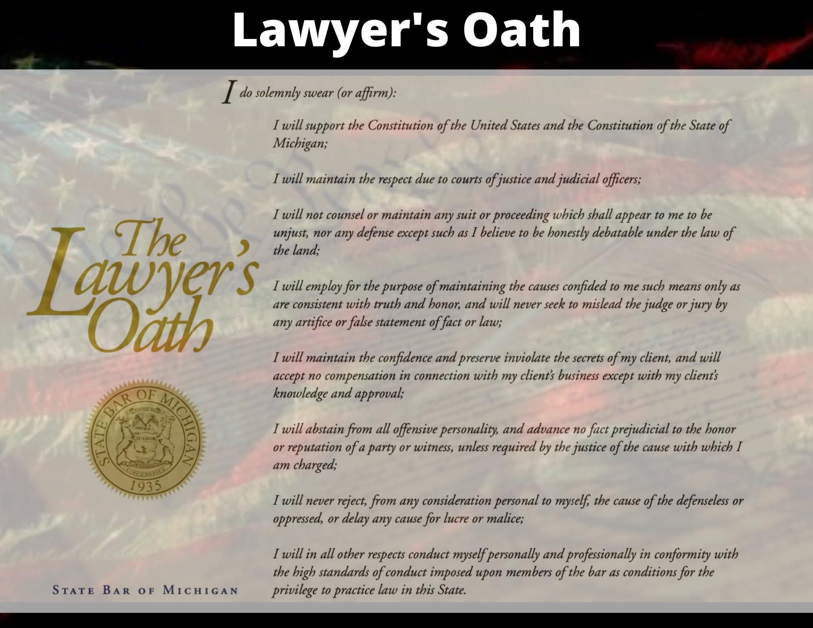 Oath of Office for Attorneys