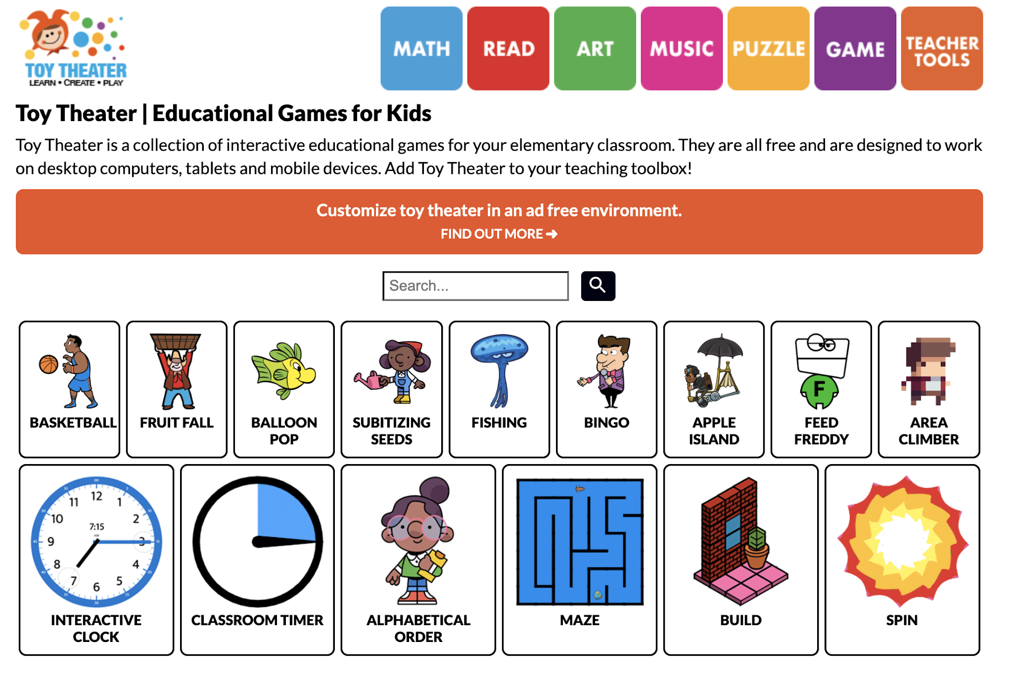 Learn Lead Grow Toy Theatre Virtual Manipulatives for the Elementary