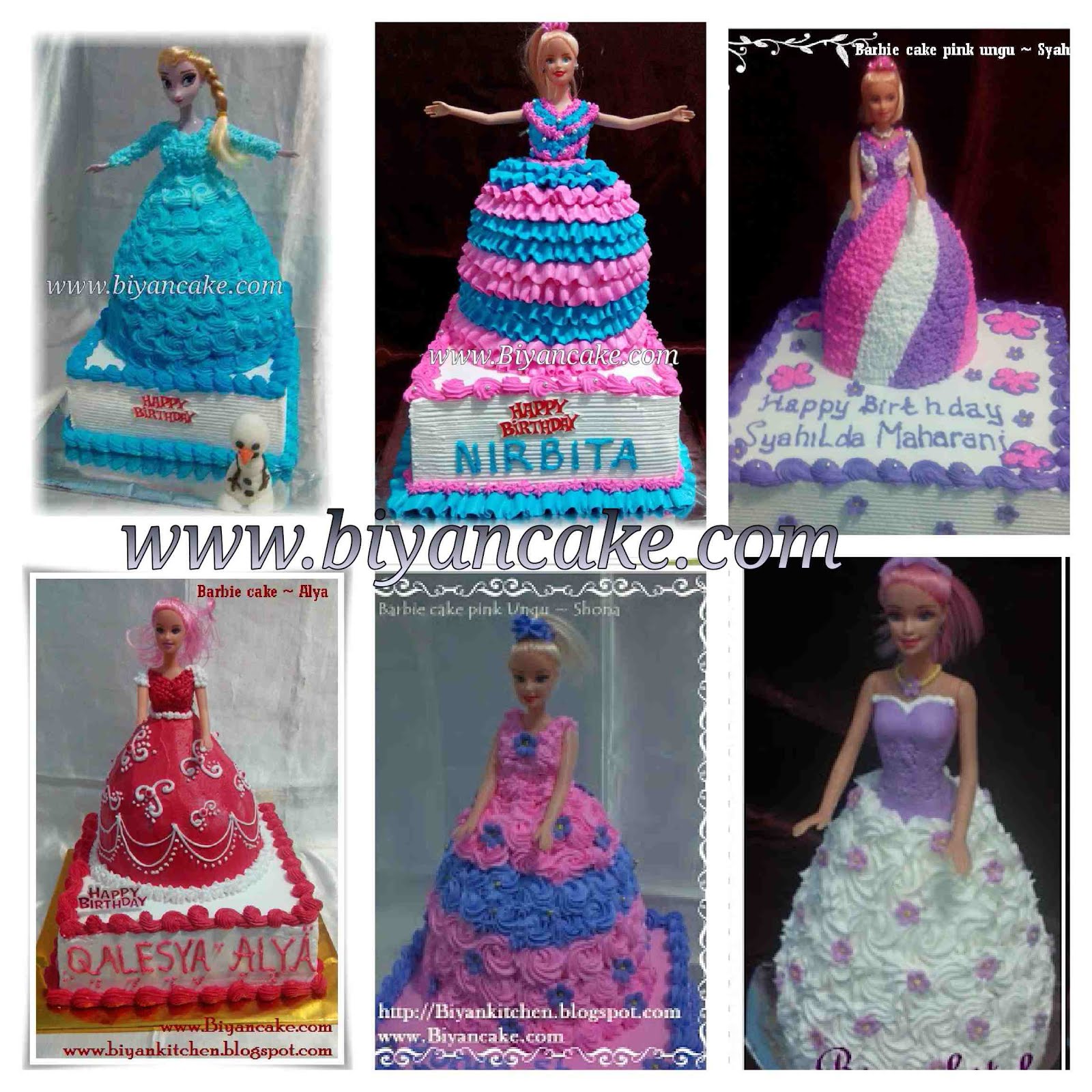 Barbie cake hias cream