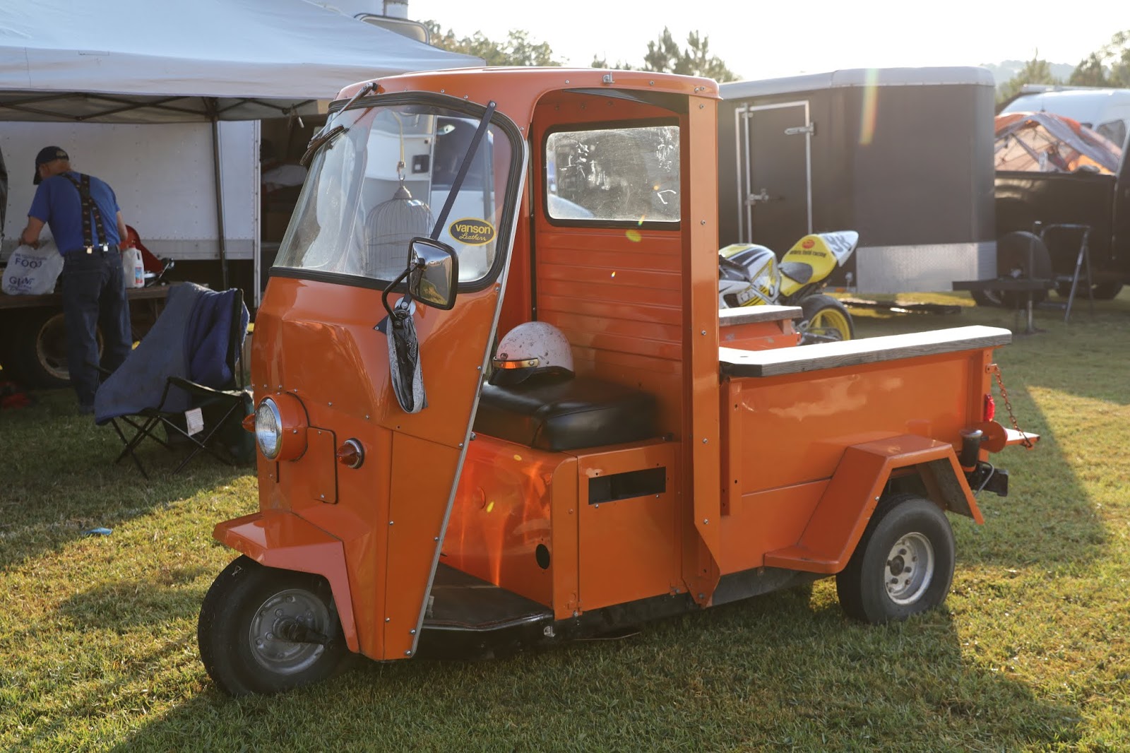 OldMotoDude Cushman Three Wheel Truck spotted at the Barber Vintage