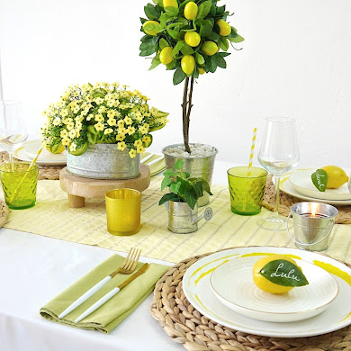A Lemon Themed Tablescape for Summer