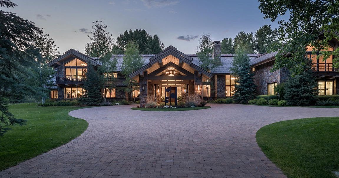 14,000 Square Foot LodgeStyle Stone Mansion In Ketchum, ID THE
