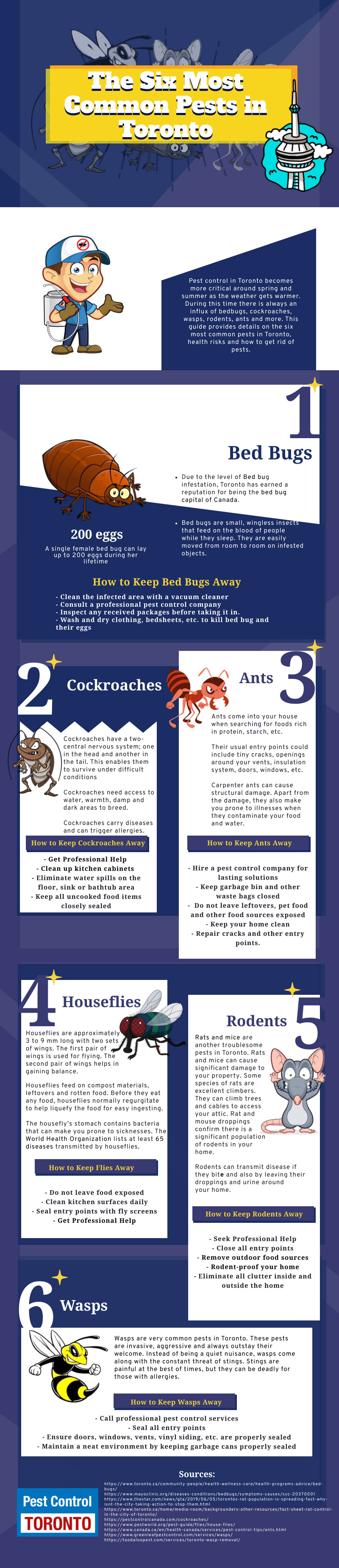 The 6 Most Common Pests in Toronto #infographic