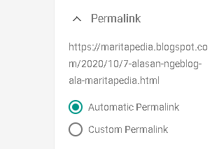 edit permalink url artikel