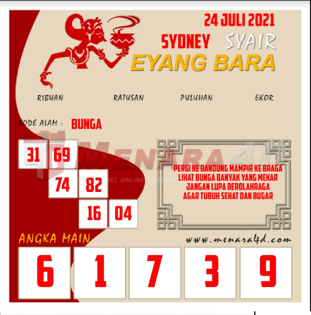 Syair Sidney Hari Ini Sabtu 24072021 Prediksi HK Malam