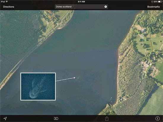 Monstro do Lago Ness satélite