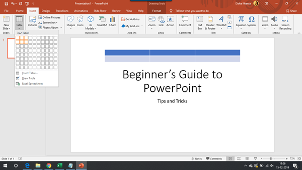 Esercitazione di presentazione di Microsoft PowerPoint