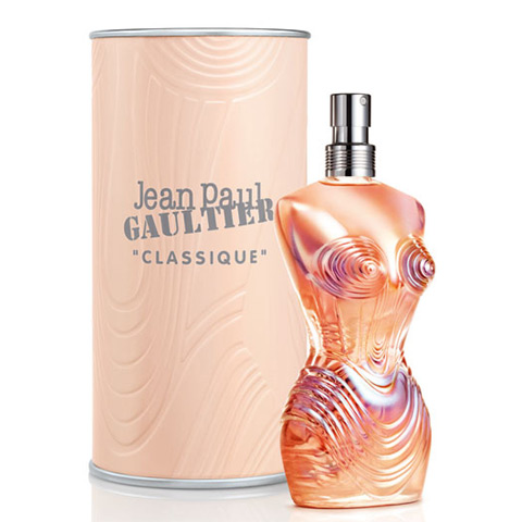 Perfume Classique de Jean Paul Gaultier em formato da lingerie de cone, estilista criadoar