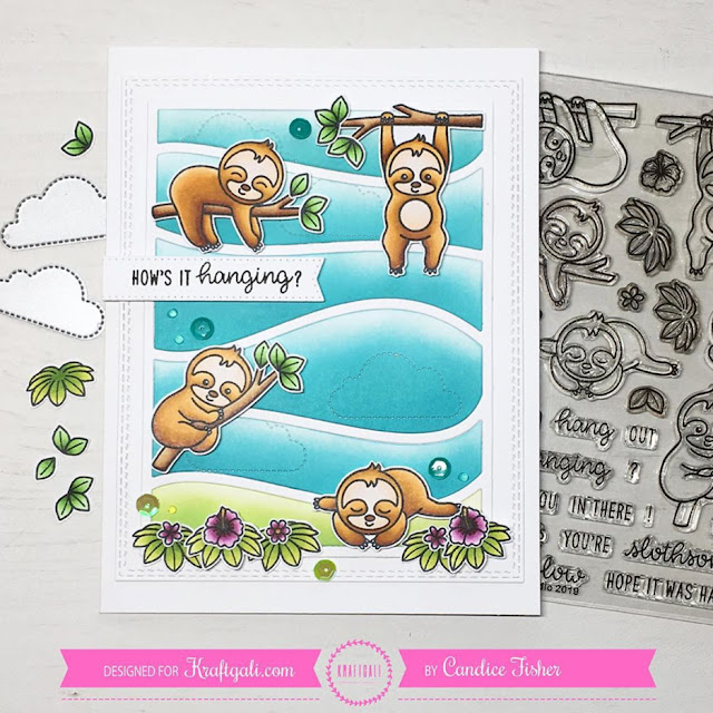 Sunny Studio Stamps: Silly Sloths customer card by Candice Fisher Sunny Studio Stamps: Silly Sloths customer card by Candice Fisher