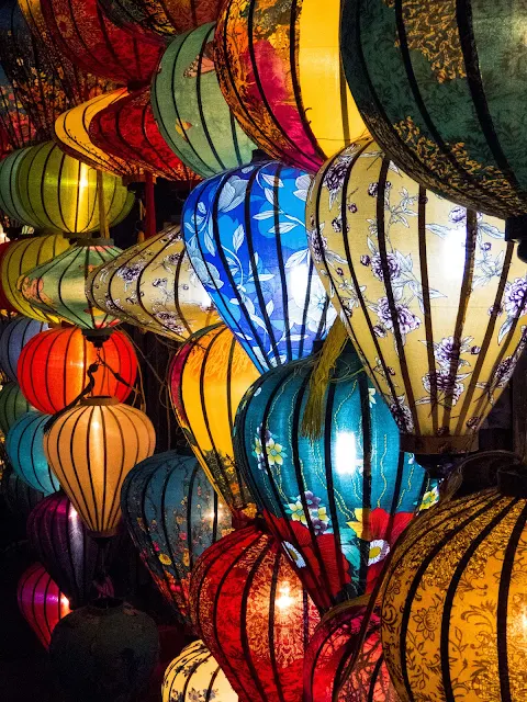 Lanterns at night in Hoi An Vietnam