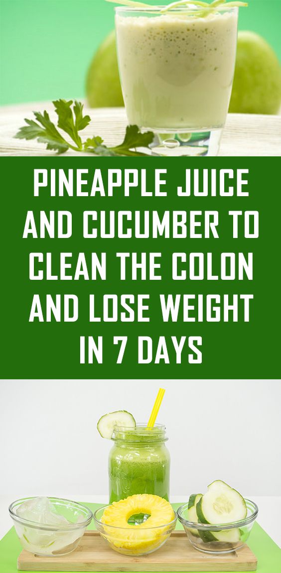 Heatlh is happy Pineapple Juice And Cucumber To Clean The Colon in 7
