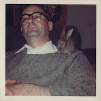 Dad and me and Sammy the rescued hare