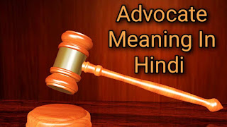 Advocate Meaning In Hindi