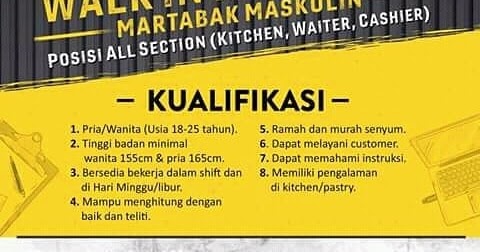 Lowongan Kerja Martabak Bandung 2019, Kirim Lamaranmu !! - Loker Karir