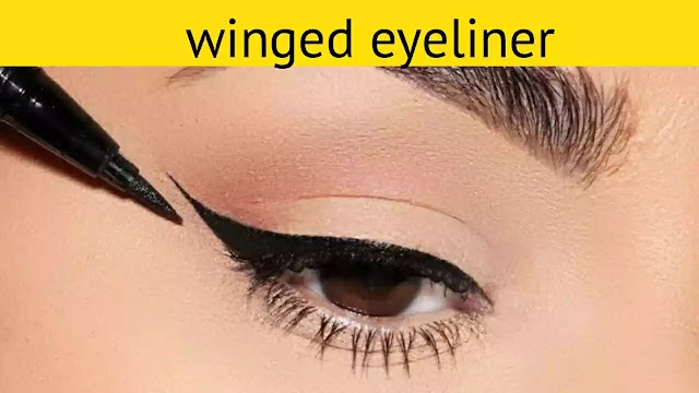 Winged eyeliner makeup