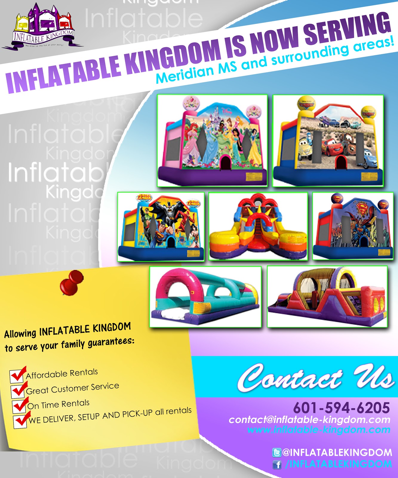 Inflatable Kingdom Kidz Zone INFLATABLE KINGDOM SERVING MERIDIAN, MS