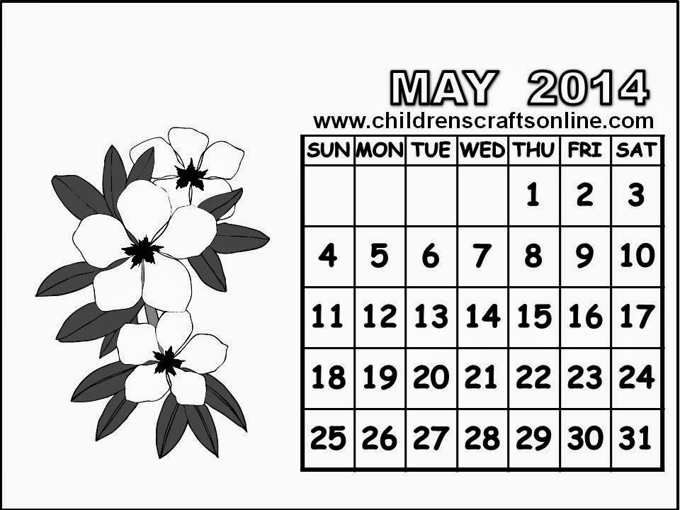 calendar coloring pages 2014 - photo #44