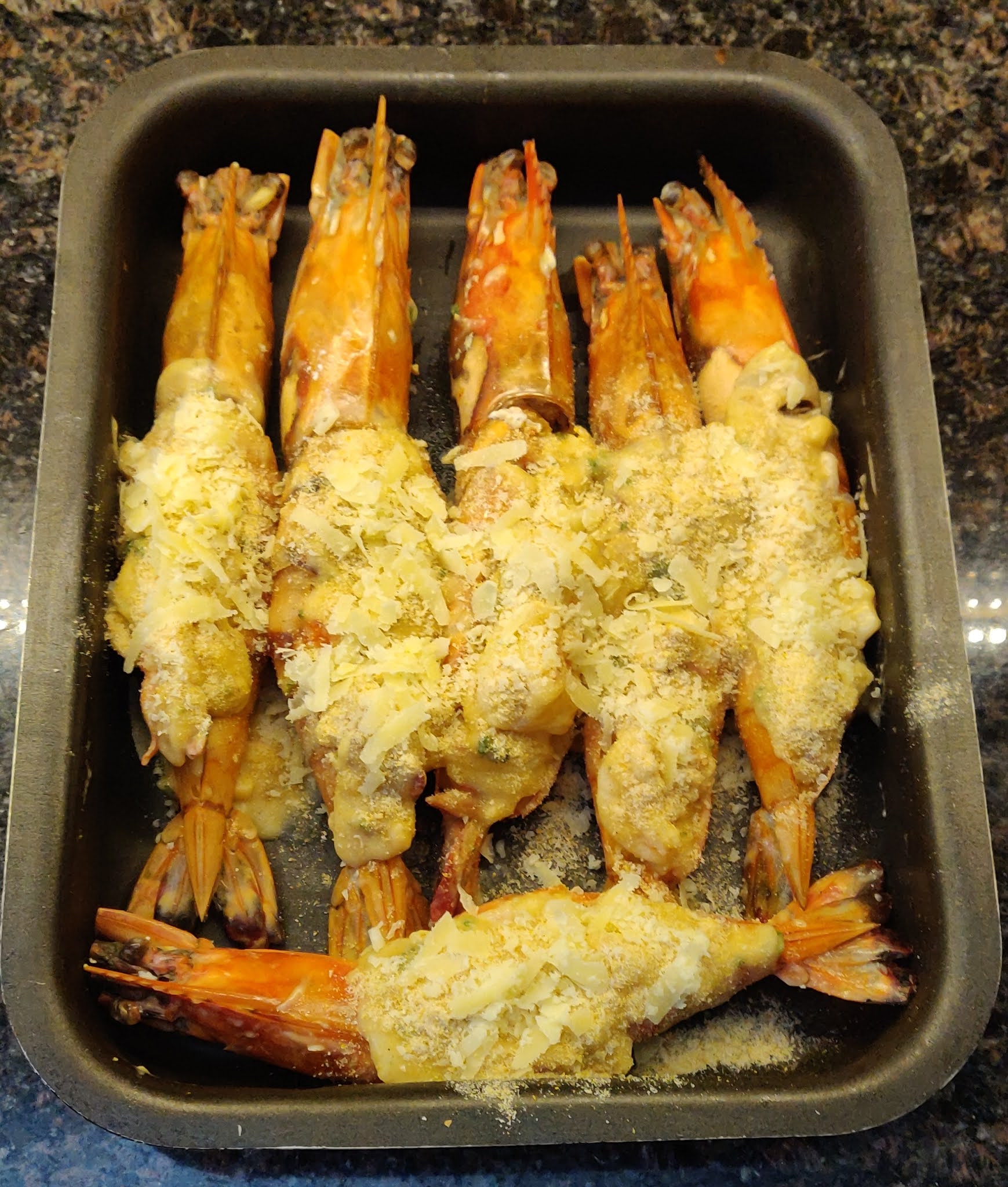French Tiger Prawns Thermidor Chrysl