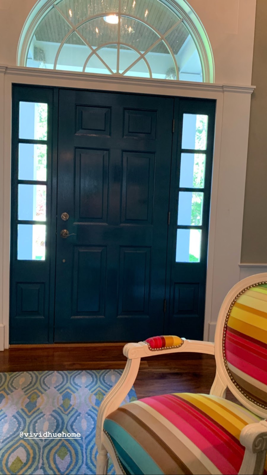 Vivid Hue Blog Painting Interior of Front Door