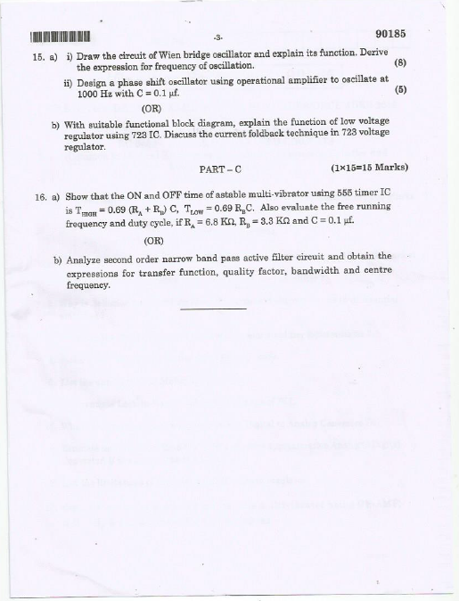 Anna University EC 8453 LINEAR INTEGRATED CIRCUITS NOVEMBER/DECEMBER 2019 Question Paper
