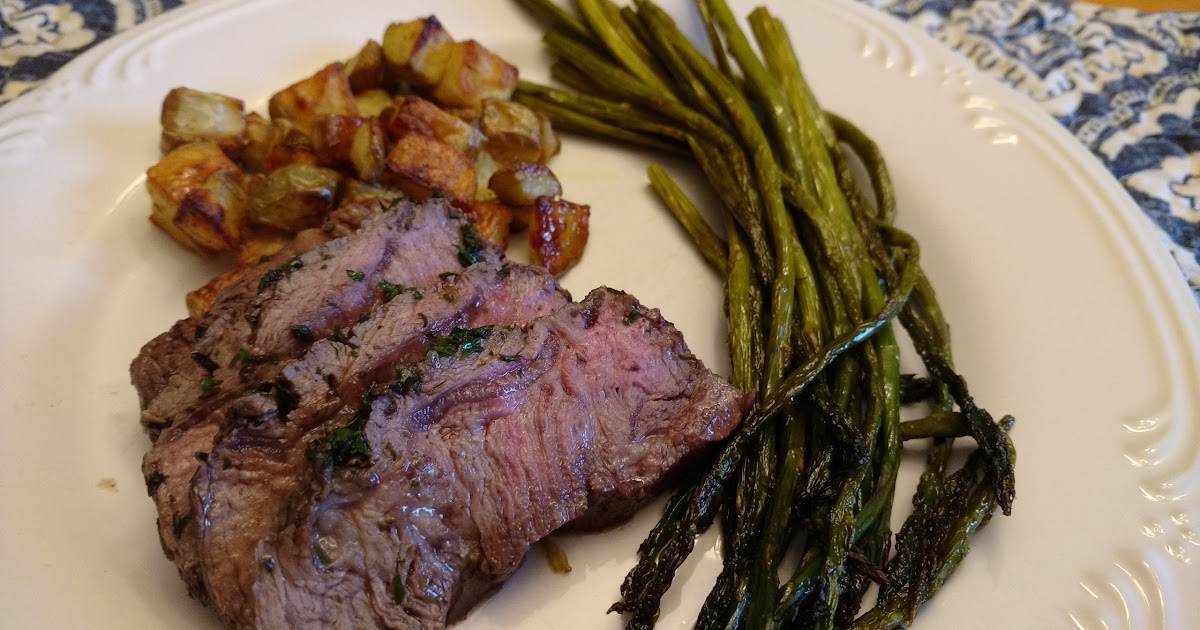 "So what are you making for dinner?" Roasted Flat Iron Steak with