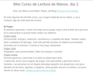 Mini curso de Lectura de Manos