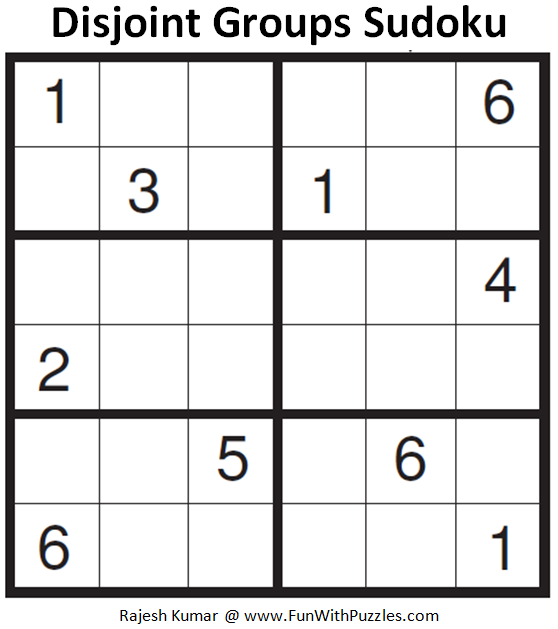 Disjoint Groups Sudoku (Mini Sudoku Series #84)