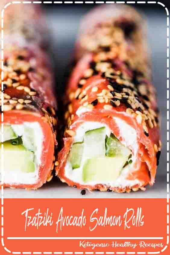 Tzatziki Avocado Salmon Rolls Amazing Recipes Foods