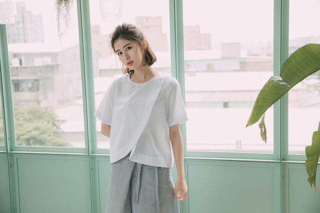 交換日記斜開岔上衣