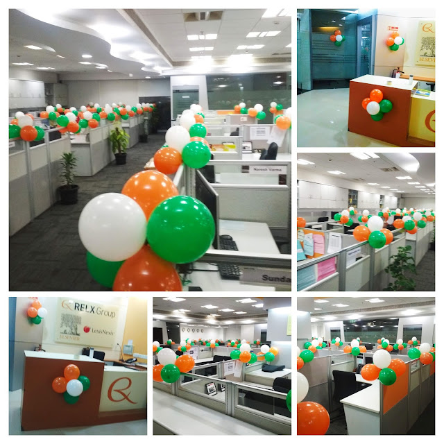 Independence Day Balloon Decoration For Corporate Events