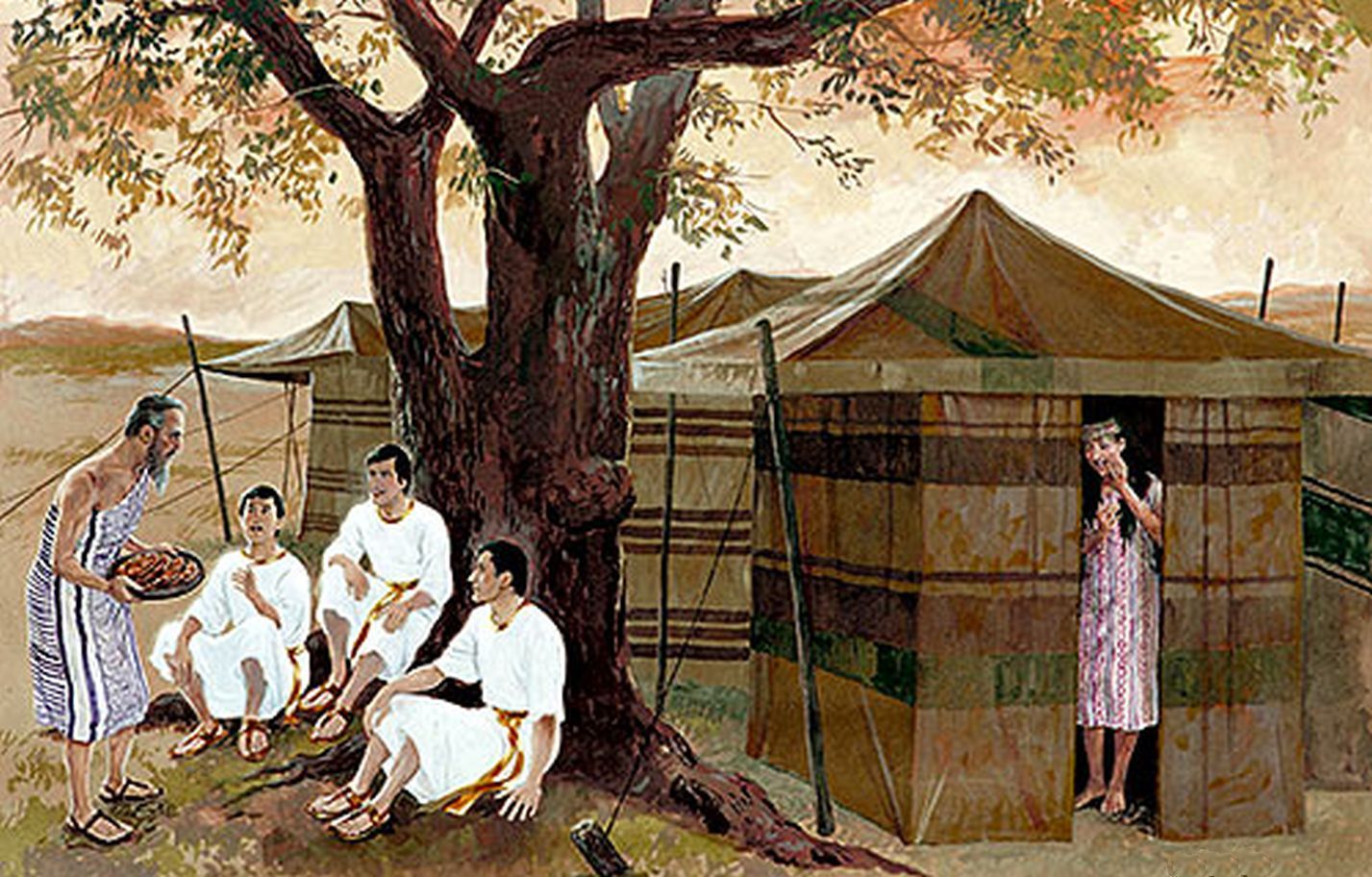 В 3 палатках жили. Шатер Авраама. Гостеприимство Авраама живопись. Шатёр в Библии.