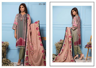 Original lawn Pakistani Suits | Z.S textile Rang reza lawn vol 3