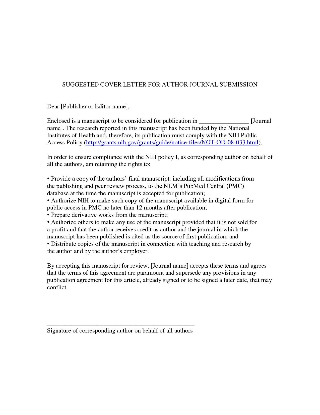 cover letter for journal publication example