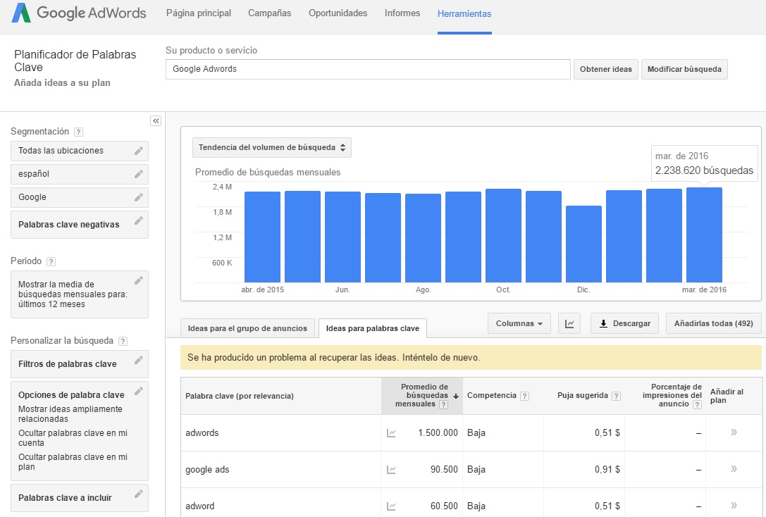Google Adwords Planificador de Palabras Clave Blog de Tecnologia Google Adwords Planificador de Palabras Clave Blog de Tecnologia