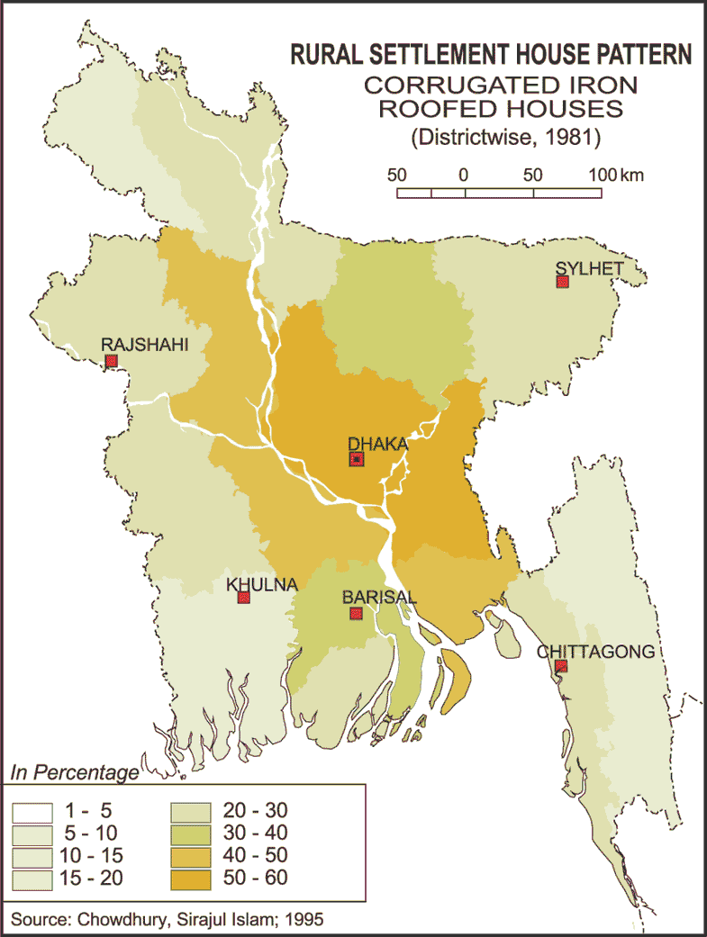 Rural Settlement House Pattern (CI Sheet Roofed Houses (1981)) of Bangladesh