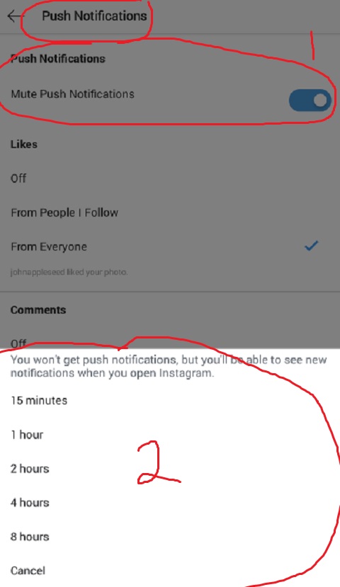 Push Notification Instagram