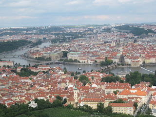 Looking toward Old Town Square from Petrin Tower