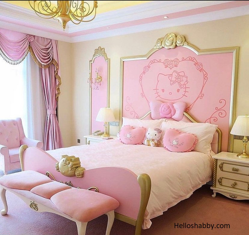 7 Hello Kitty Bedroom Theme Designs interior and