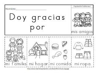 I'm Thankful Activities | Dual Language with Mrs. G.